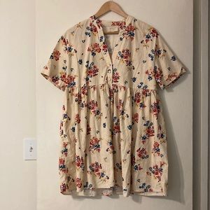 Sezane floral babydoll dress